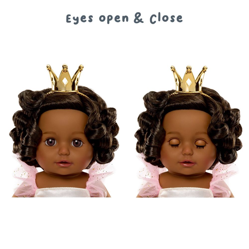 New - BABY Born Princess Baby Doll Harper - Black Hair, Dark Brown Eyes: Includes Accessories, Promotes Fine Motor Skills