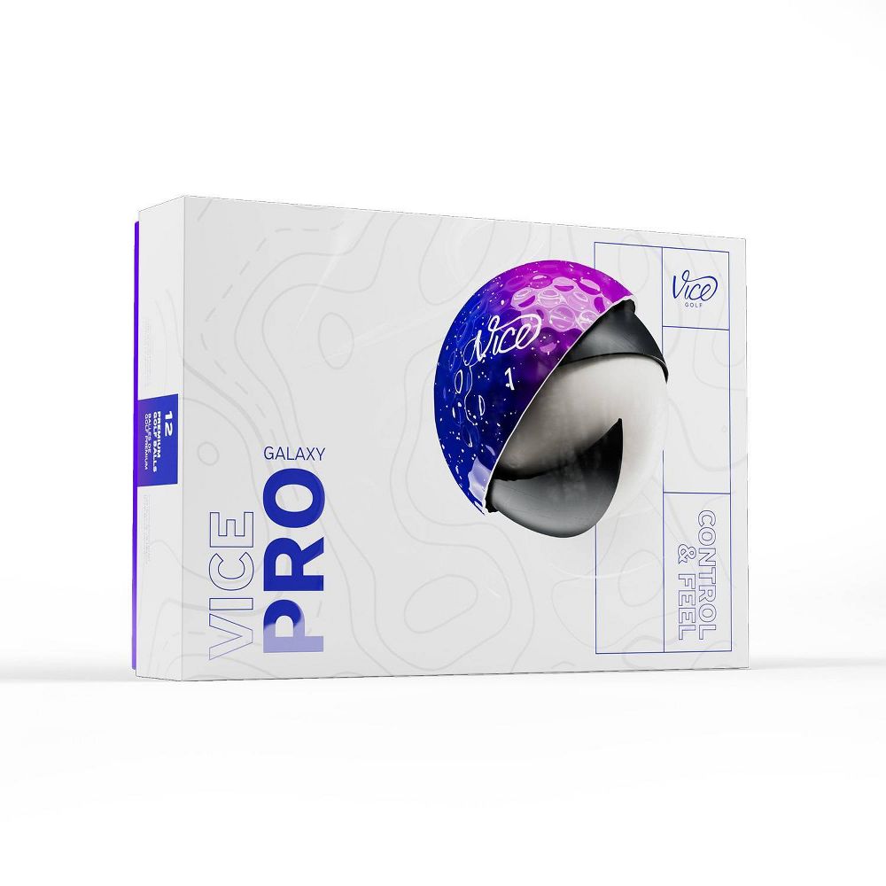 New - Vice Golf Vice Pro Golf Balls 12pk -Galaxy Blue