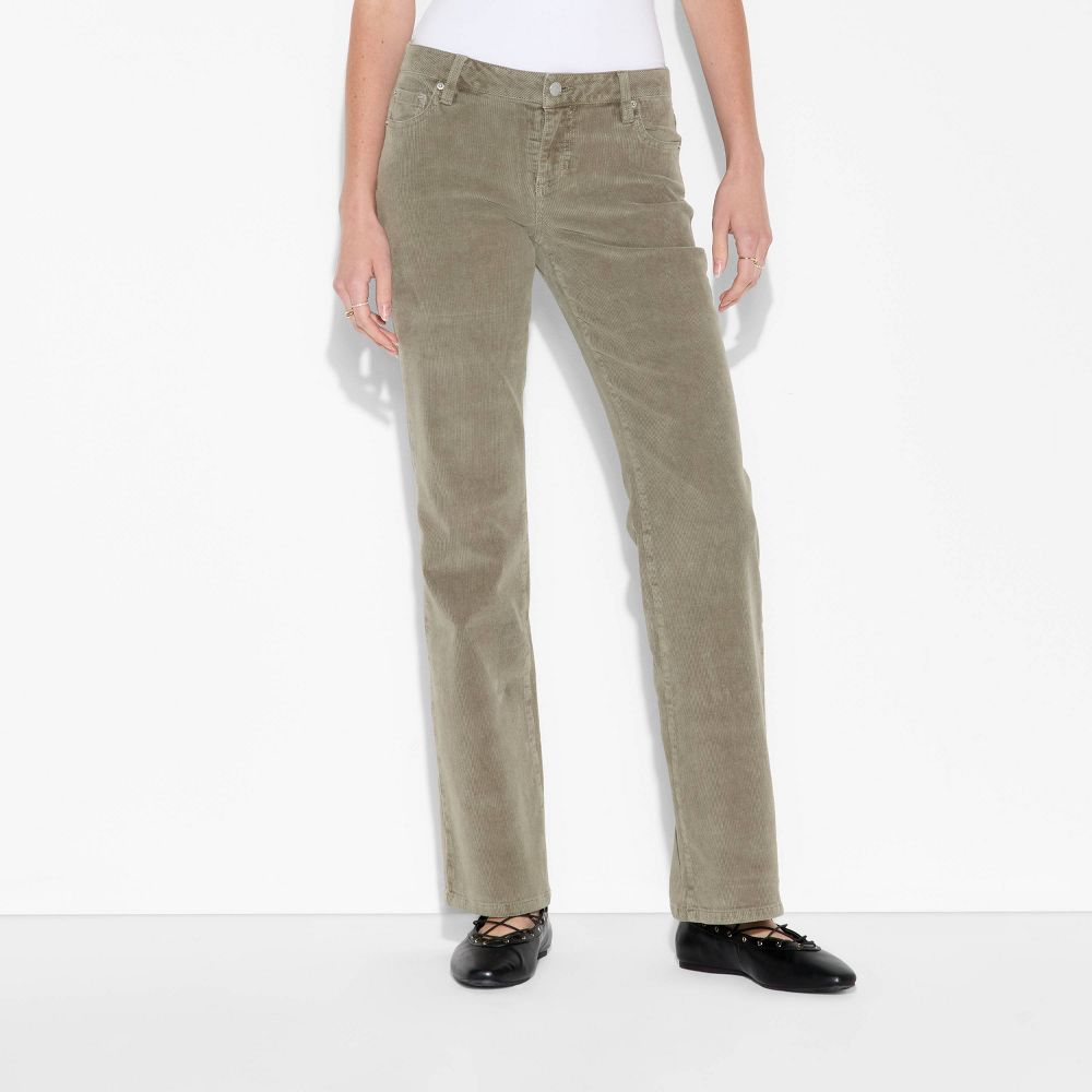 Open Box - Women's Corduroy Slim Boot Pants - Wild Fable™ Tan M