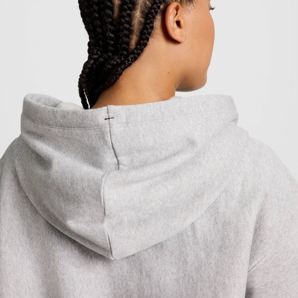 New - Champion Women's Cropped Fleece Zip-Up Sweatshirt - Heather Gray 2X