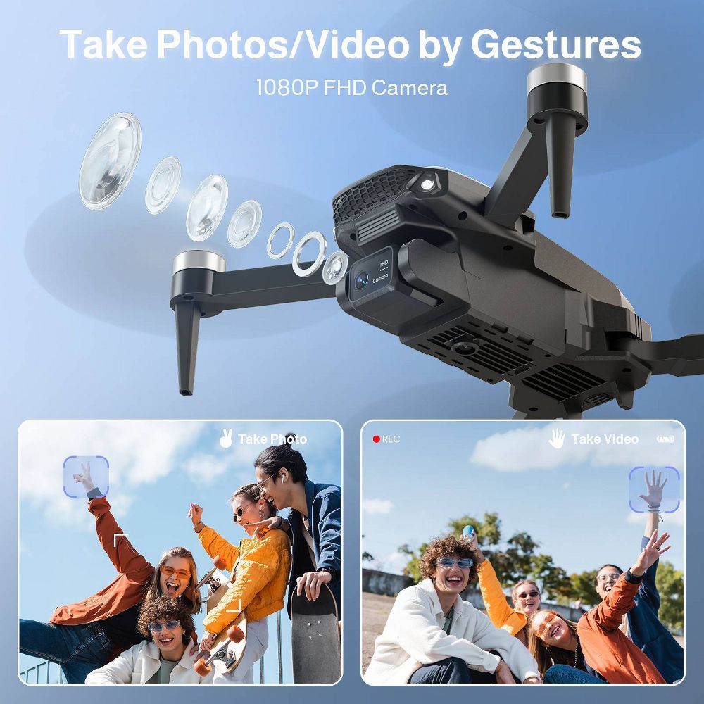 New - Snaptain S5C Elite 2MP Camera Drone with Remote Control: Wi-Fi Video, Beginner Level