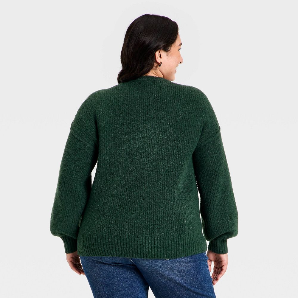 New - Women's Holiday Sweater - Ava & Viv™ Green 2X
