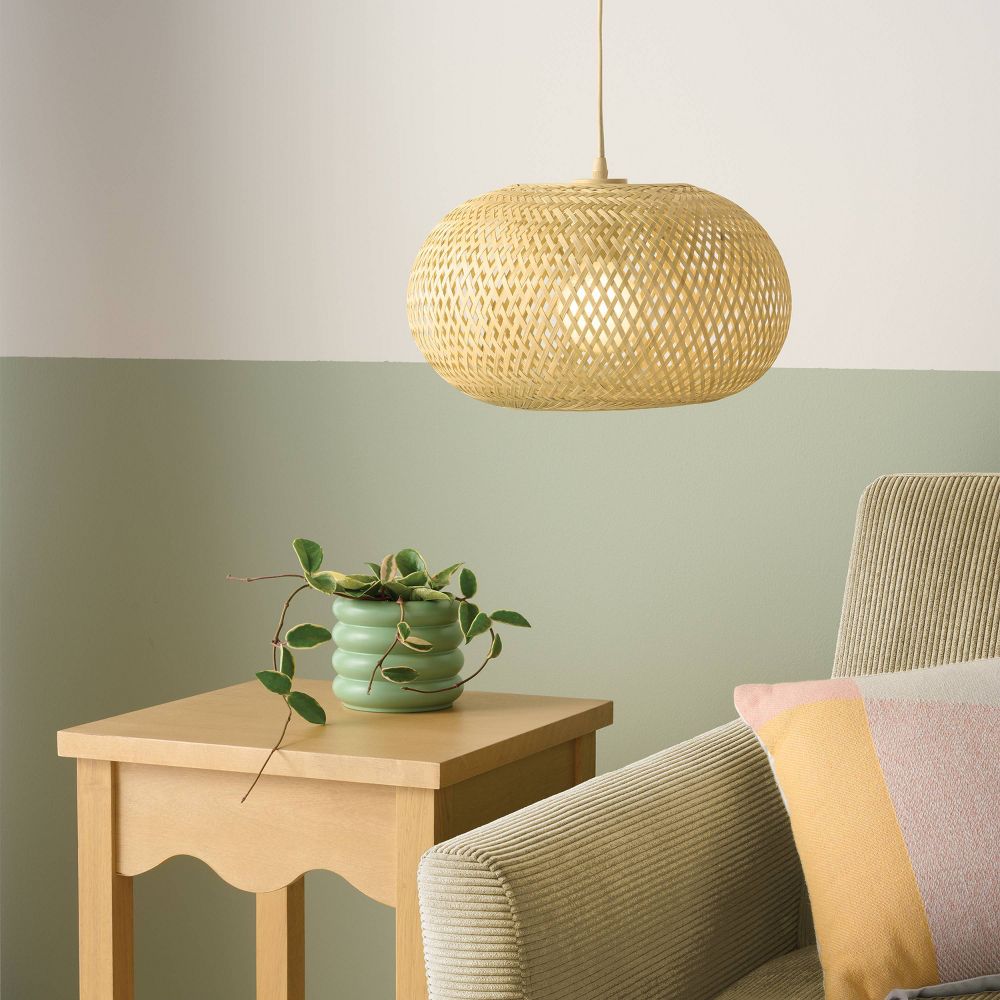 New - Bamboo Woven Pendant Light - Room Essentials™