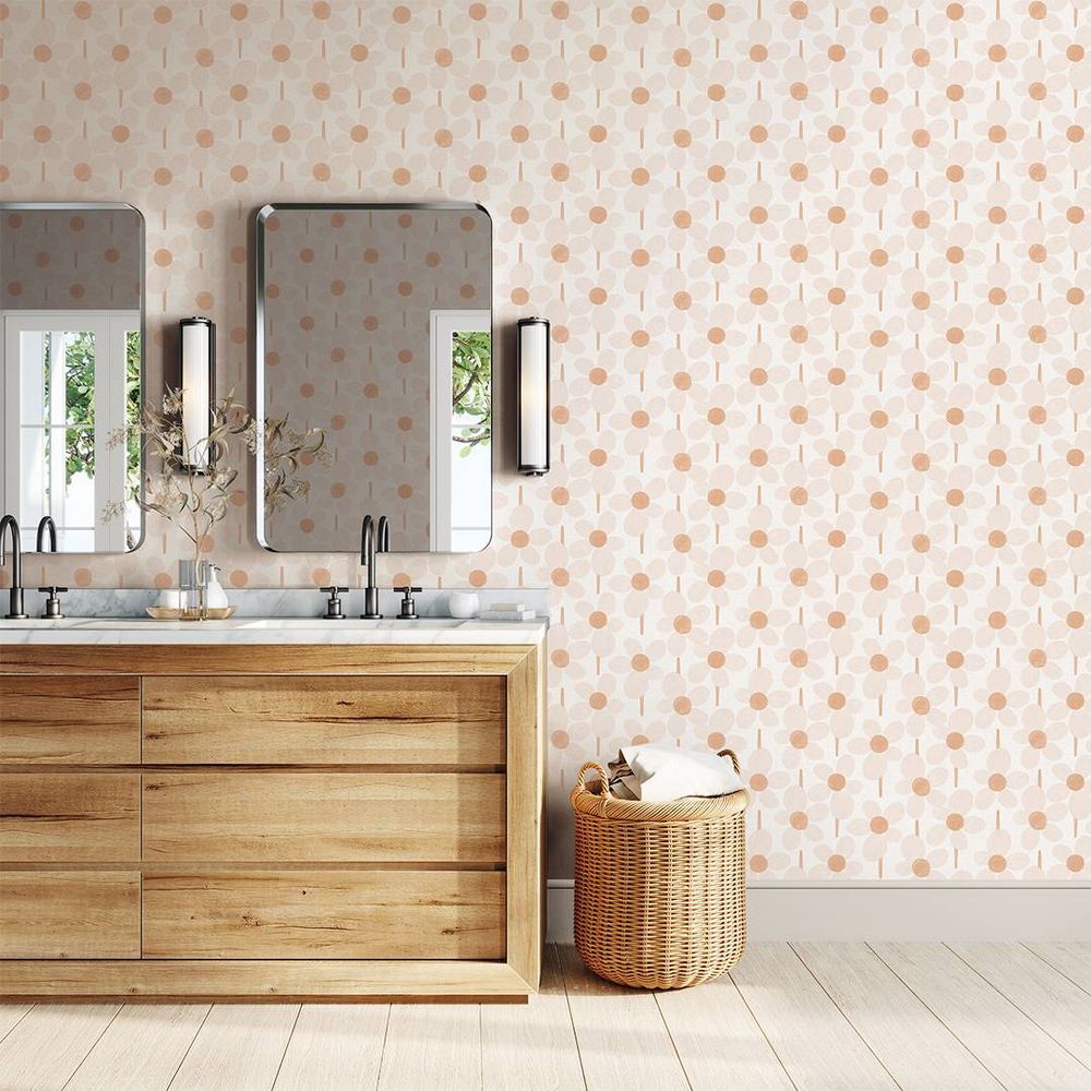 New - Tempaper & Co. 28 sq ft Flower Power Peel and Stick Wallpaper by Novogratz