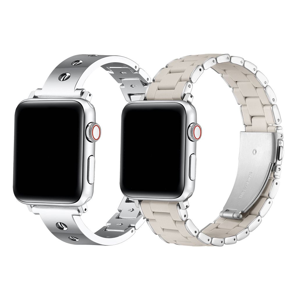 New - Posh Tech 2pk Smart Watch Band Set, Universal Fit for Apple Watch, Samsung Galaxy, Garmin 20mm - Quinn/Orla