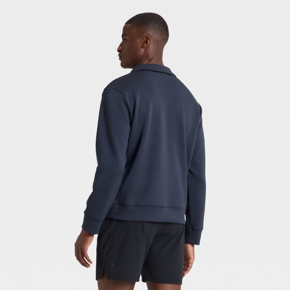 Open Box - Men's Sleek Spacer Half Zip Sweatshirt - All In Motion™ Dark Blue S