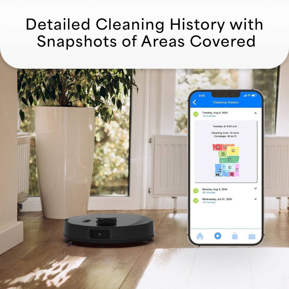 New - bObsweep UltraVision Self-Empty Cordless Robotic Vacuum and Mop Carbon Steel