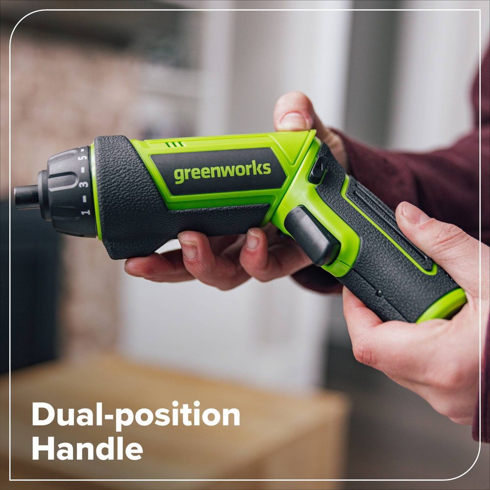 New - Greenworks 8V Screwdriver with 2 bits