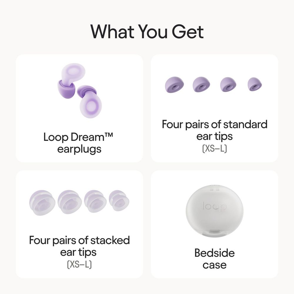 Open Box - Loop Dream™ Earplugs for Deep Sleep, Napping and Snoring - Lilac