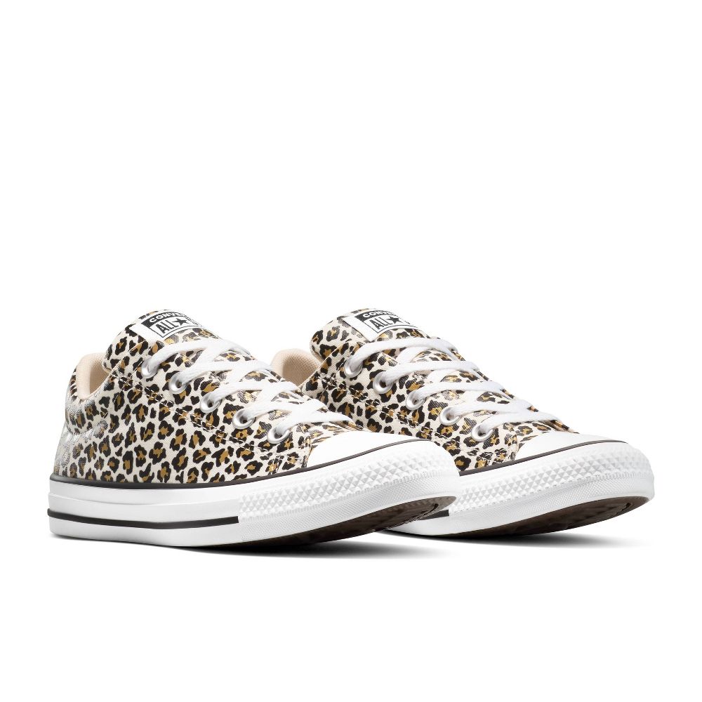 New - Converse Adult Street Low Top Cheetah Sneakers - Cream M4 / W6
