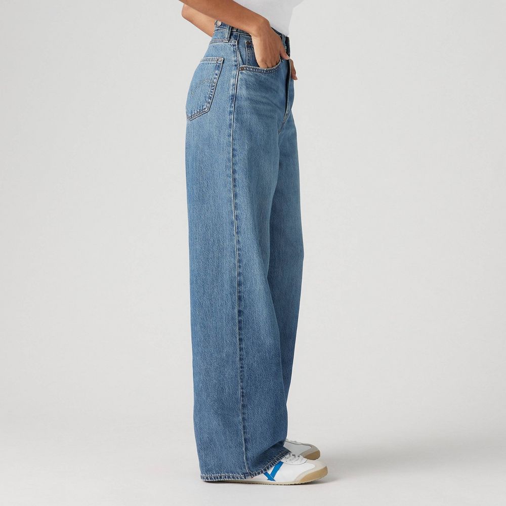 New - Levi's® Women's High-Rise Cinch Baggy Jeans - Chasing Dreams 26: Lightweight Denim, Straight Leg, 31" Inseam