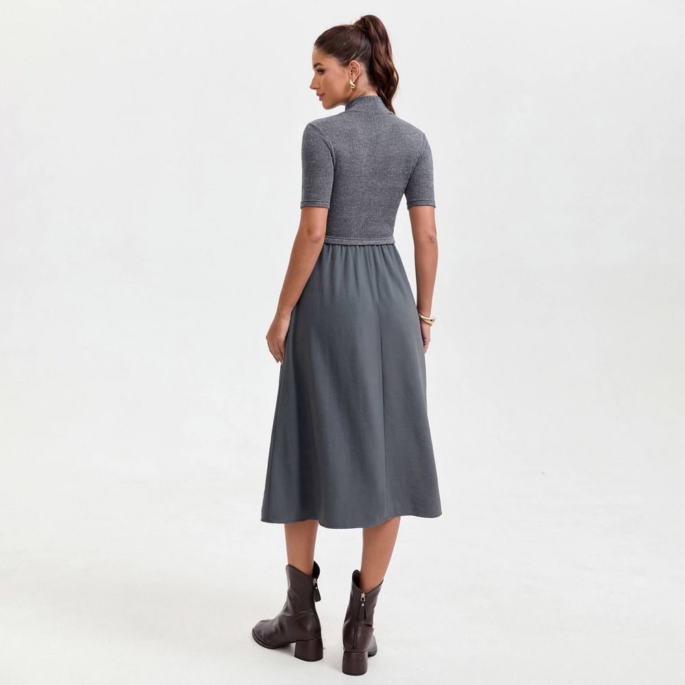 New - Women's Twofer Midi Dress - A New Day™ Gray M