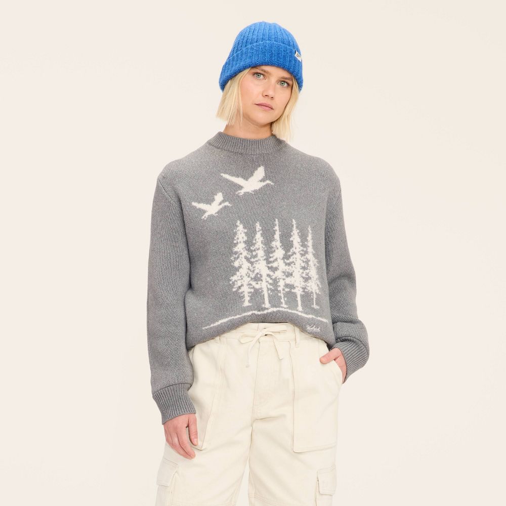 Open Box - Adult Scenic Pullover Sweater - Woolrich x Target Heather Gray XXL