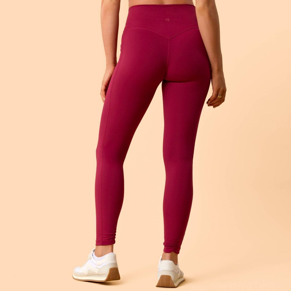 New - Blogilates Women's Crisscross High-Rise Leggings - Burgundy S