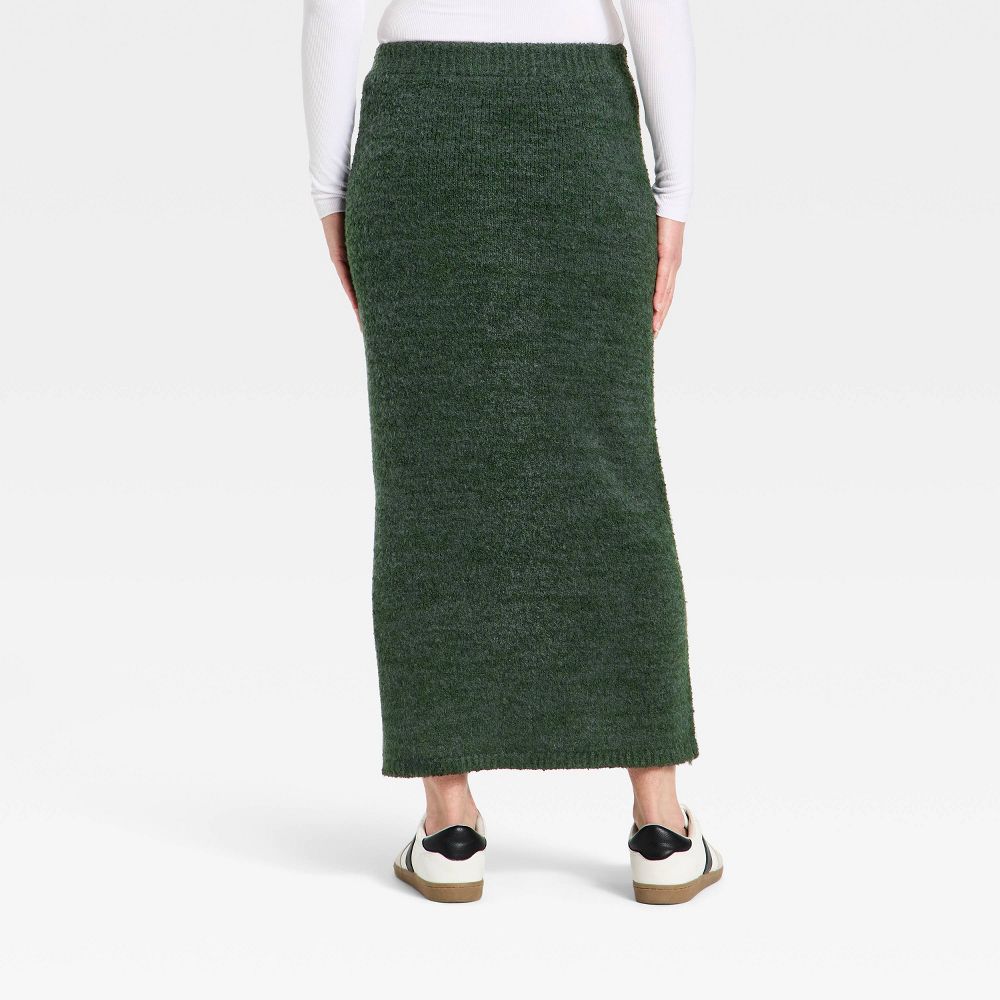 New - Women's Boucle Maxi Sweater Pencil Skirt - Universal Thread™ Dark Green XS