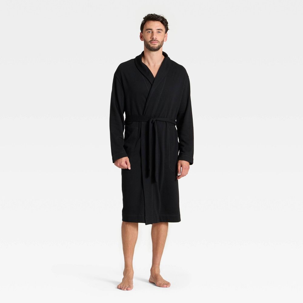 New - Men's Knit Robe - Goodfellow & Co™ Black S/M