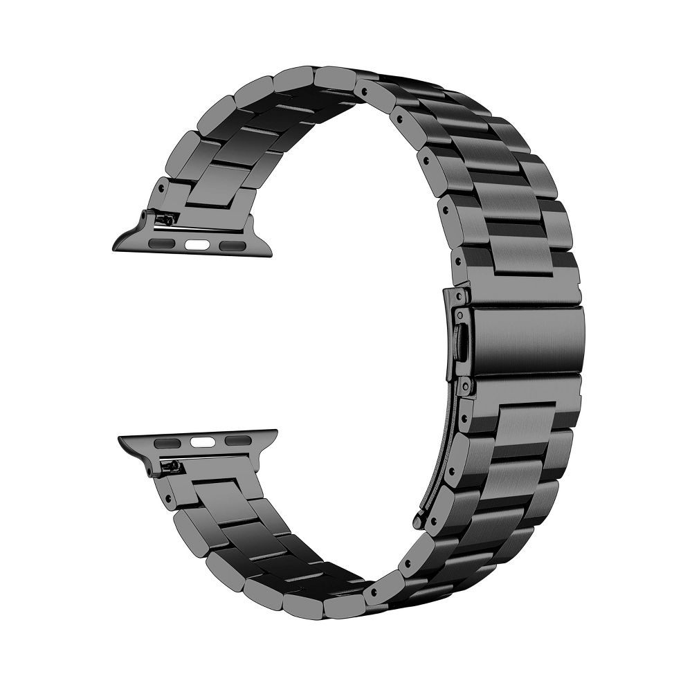 New - Posh Tech Maxwell Stainless Steel Smart Watch Band, Universal Fit for Apple Watch, Samsung Galaxy, Garmin 20mm - Black