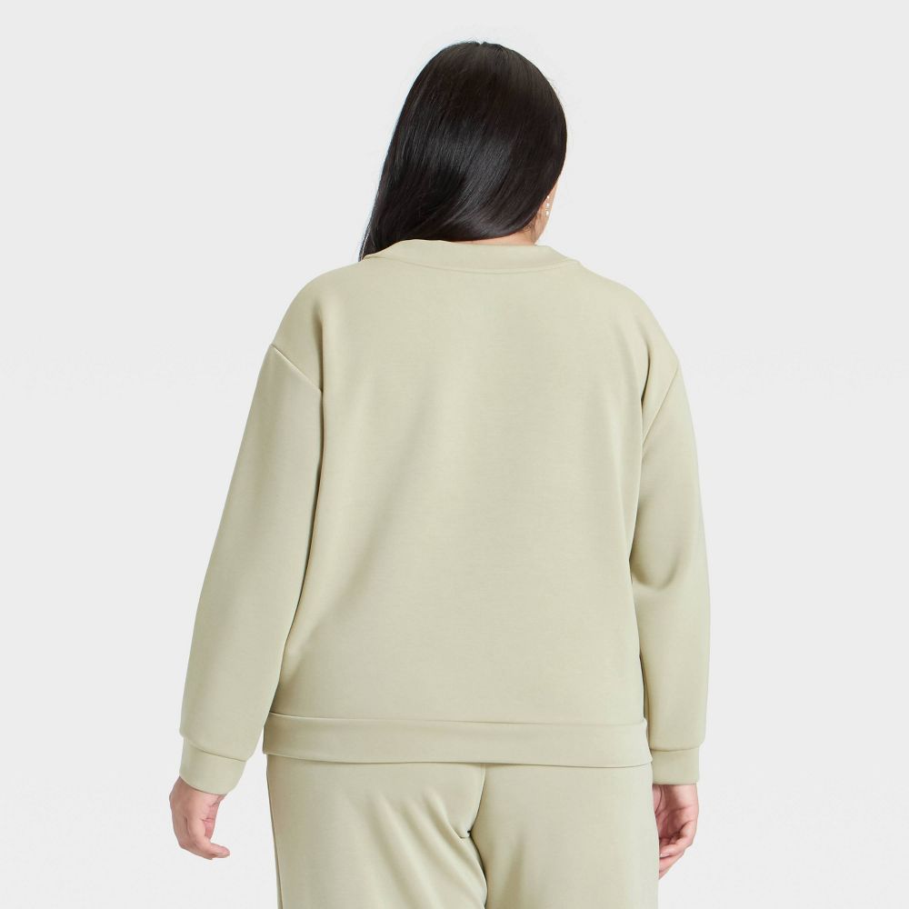 New - Women's Sandwash Sweatshirt - A New Day™ Light Green XXL