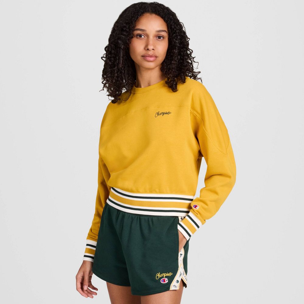 New - Champion Women's French Terry Sweatshirt - Yellow XXL