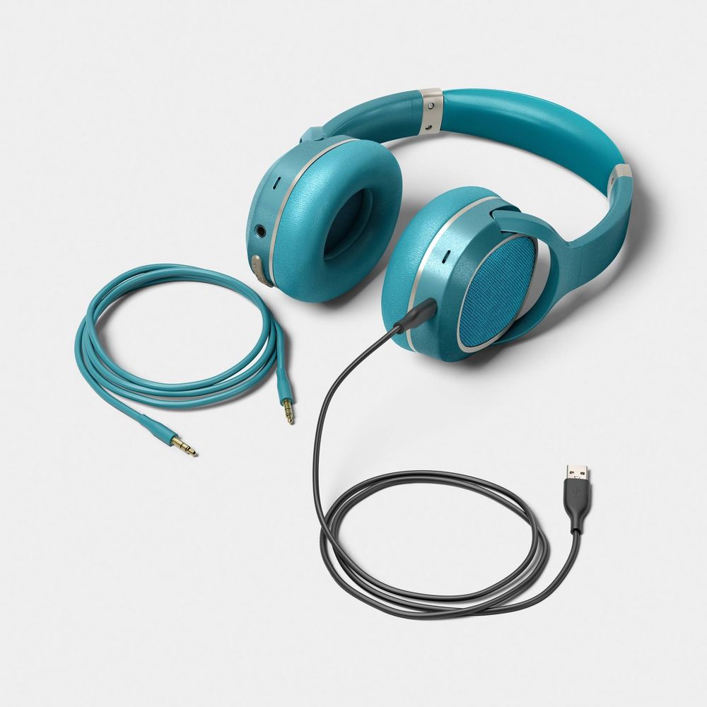 New - Active Noise Cancelling Wireless Bluetooth Over-Ear Headphones Deep Sage - heyday™