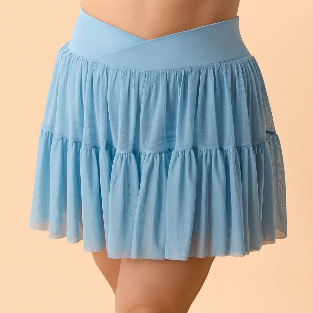 New - Blogilates Women's Ballerina Skort - Light Blue 3X