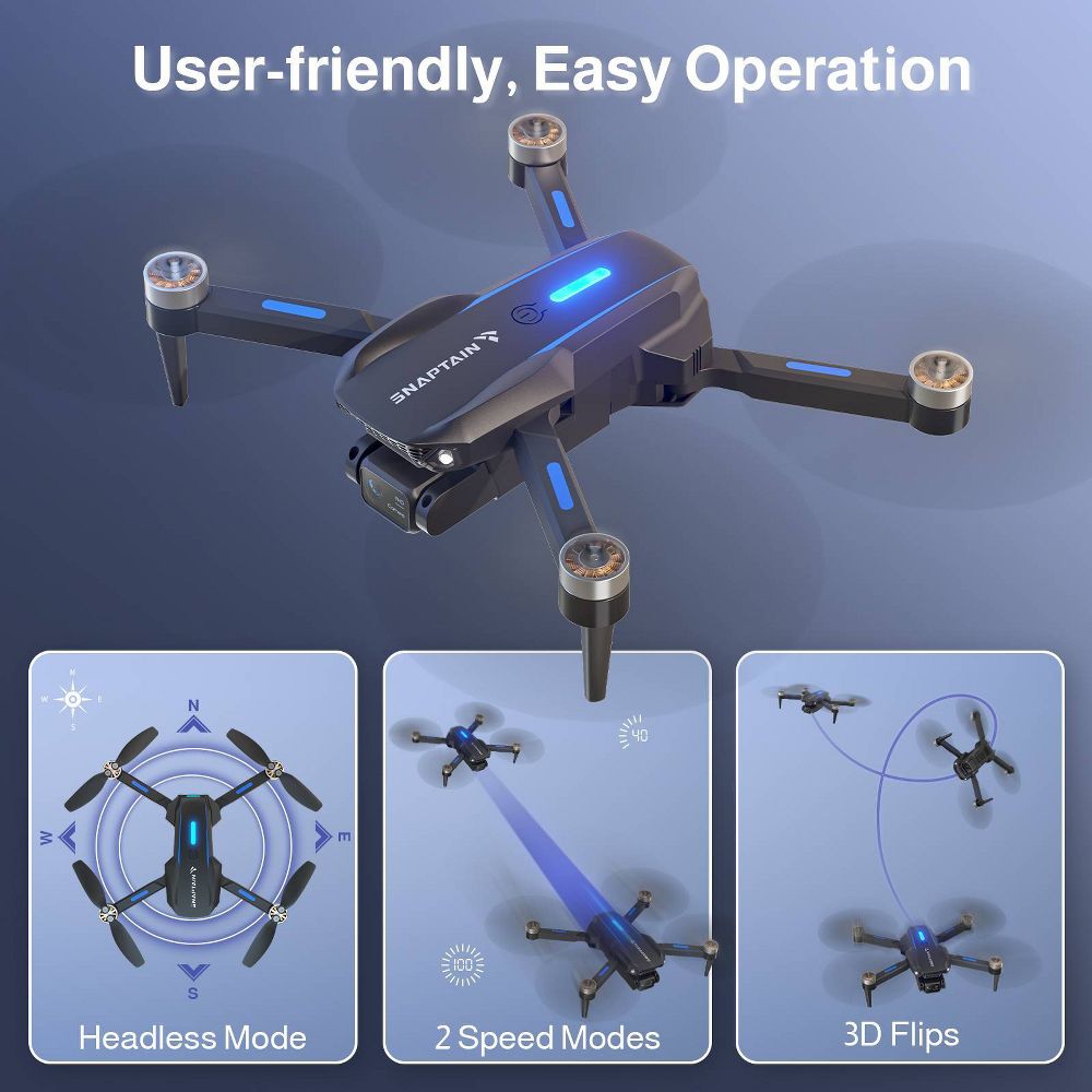 New - Snaptain S5C Elite 2MP Camera Drone with Remote Control: Wi-Fi Video, Beginner Level