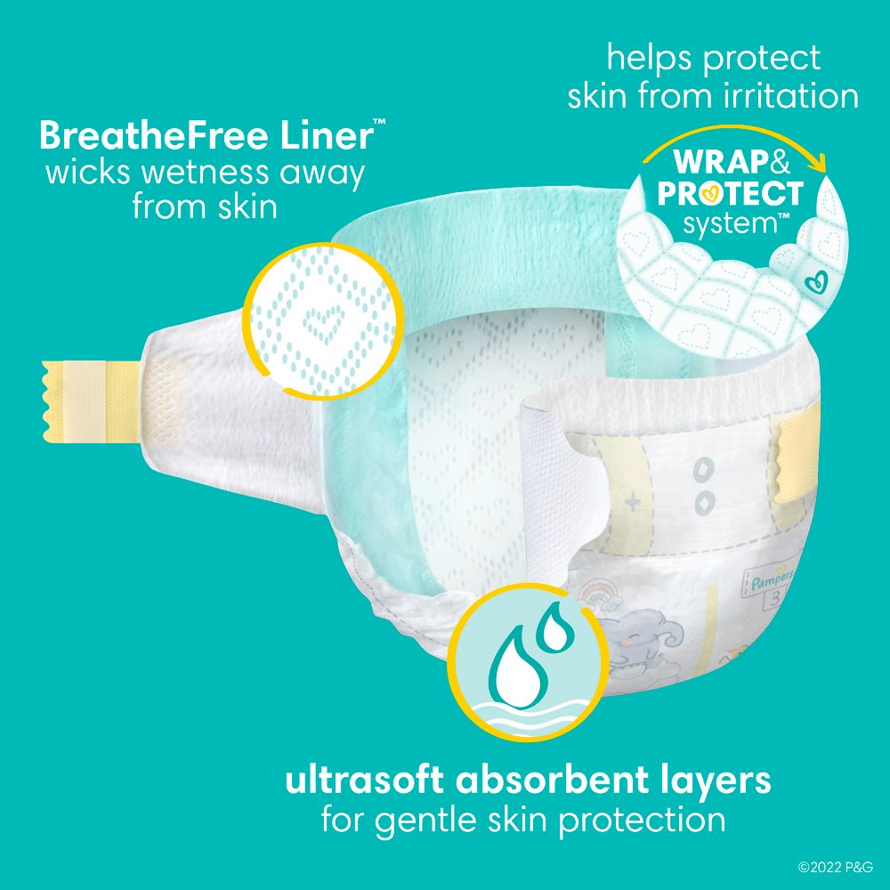 New - Pampers Swaddlers Disposable Diapers - Size 1 - 198ct