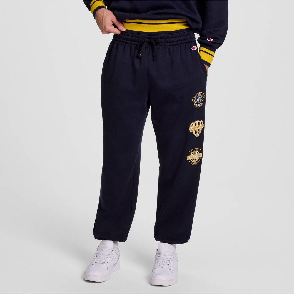 New - Champion Men's Phys. Ed. Patch Sweatpants - Navy XXL