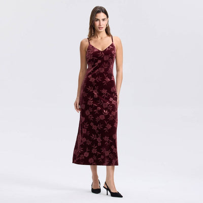 New - Women's Velvet Midi Slip Dress - A New Day™ Port Royale L