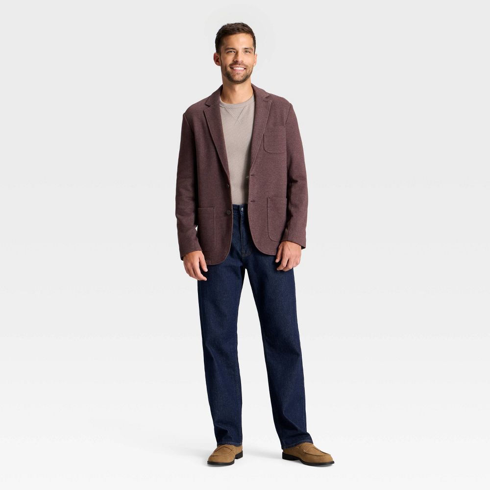 New - Men's Comfort Wear Knit Blazer - Goodfellow & Co™ Black Raspberry S