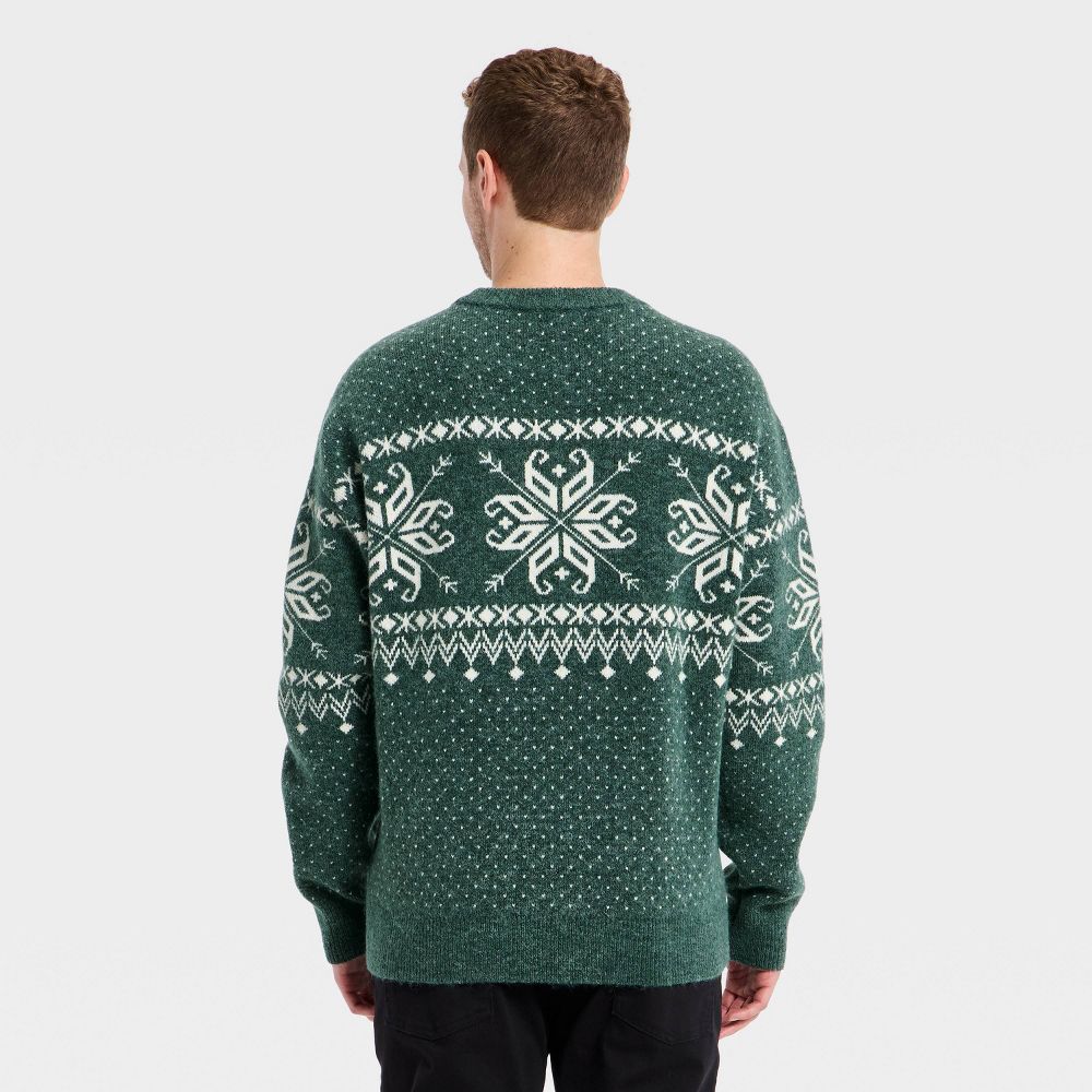 New - Men's Fair Isle Sweater - Goodfellow & Co™ Green M