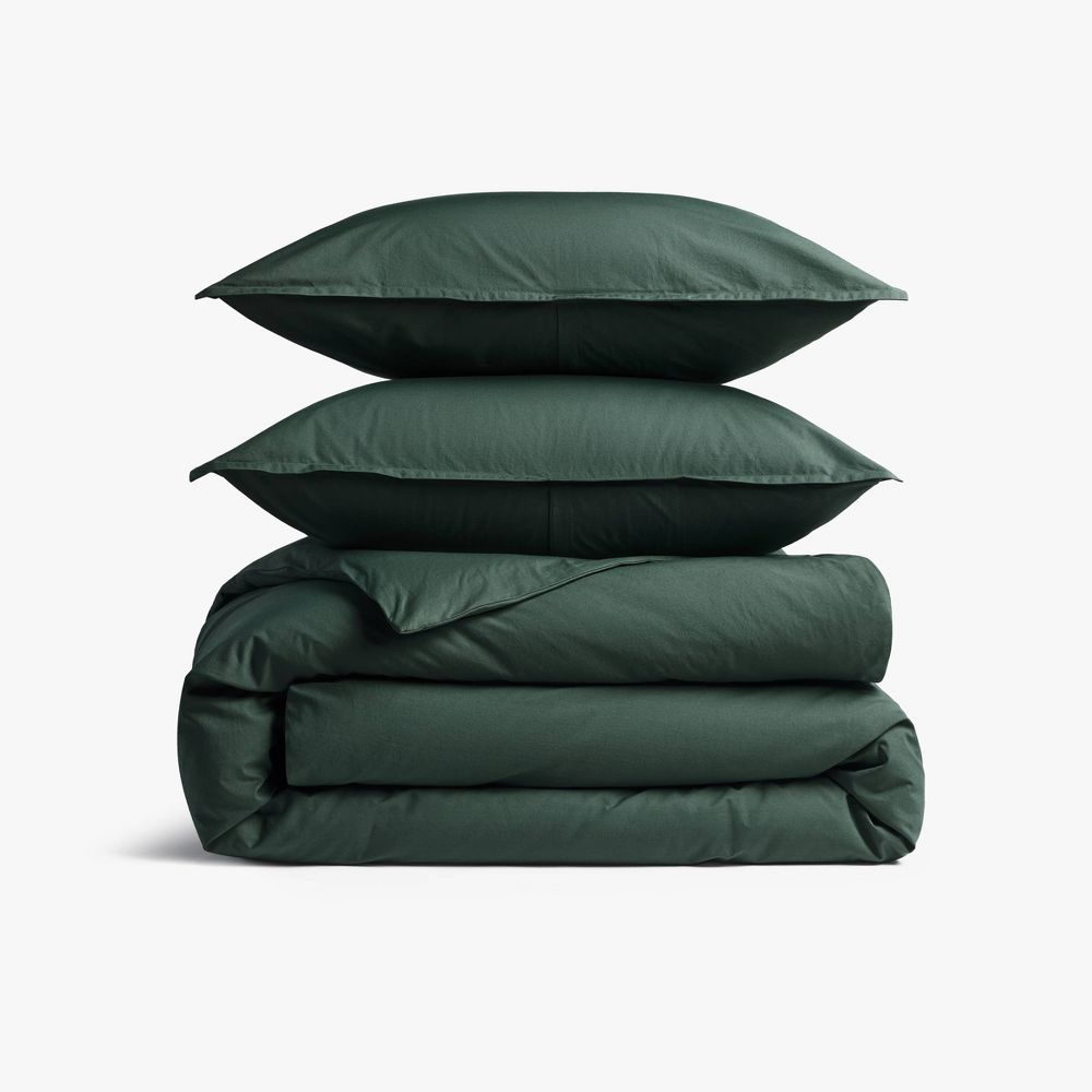 New - King/California King Casual Organic Cotton Duvet Cover Set Pine - Parachute for Target