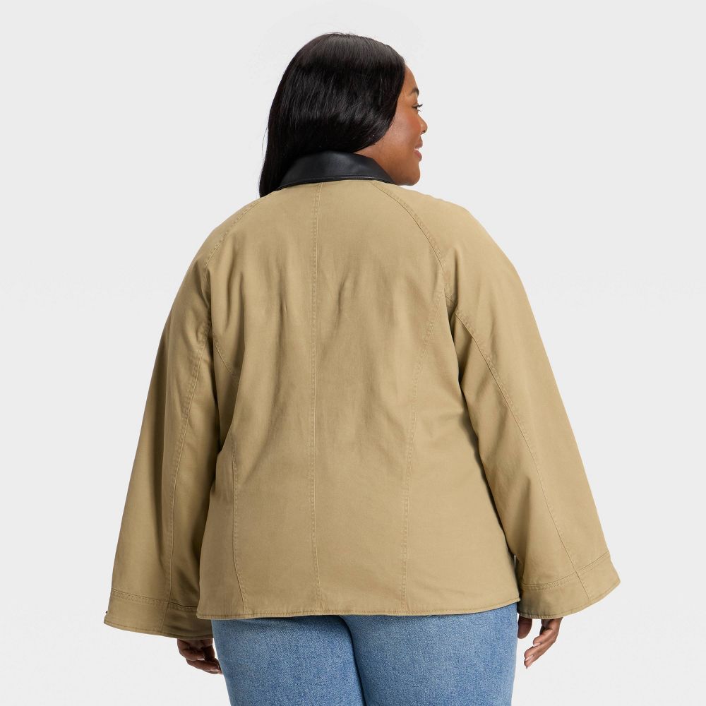 Open Box - Women's Oversized Field Jacket - Ava & Viv™ Tan 2X