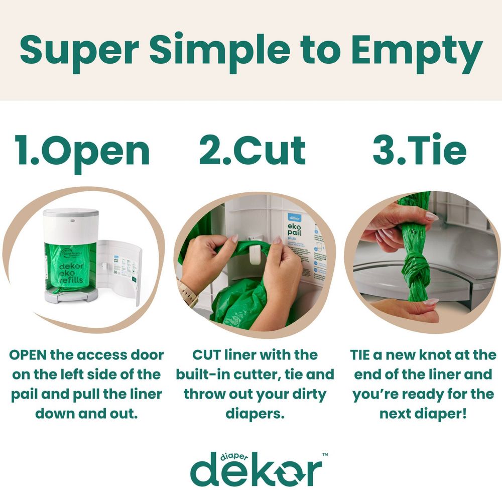 New - Diaper Dekor Eko Classic Diaper Pail Gift Set