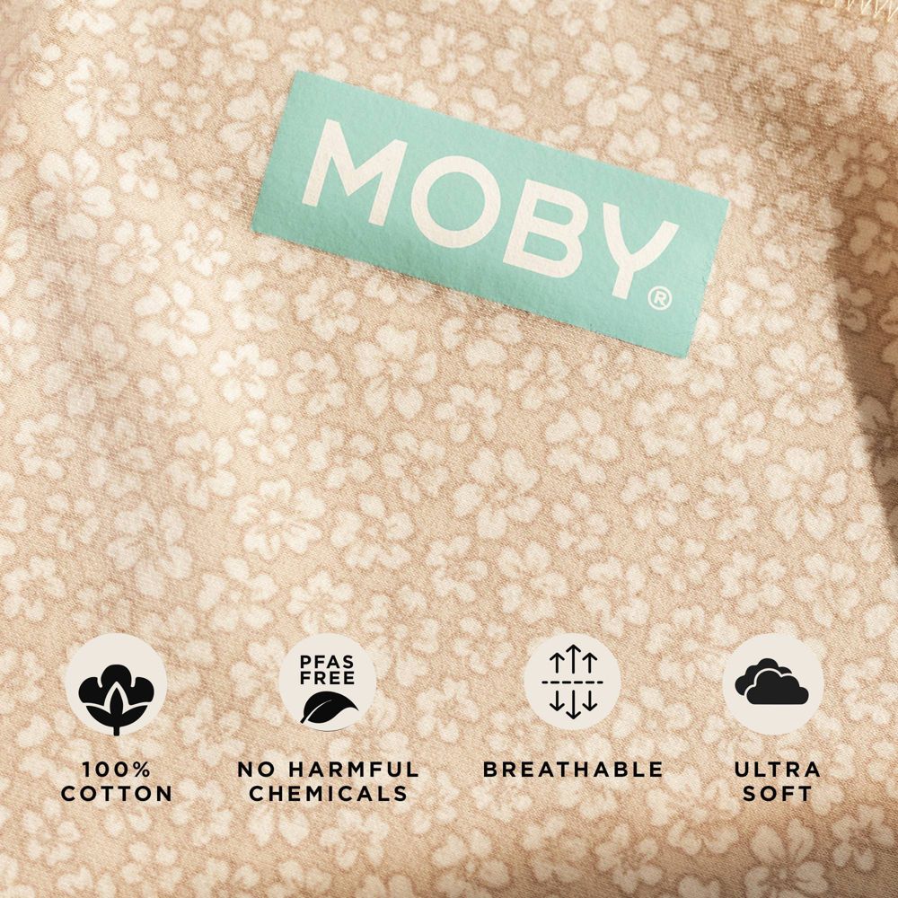 New - Moby Classic Wrap Baby Carrier - Coastal Blooms
