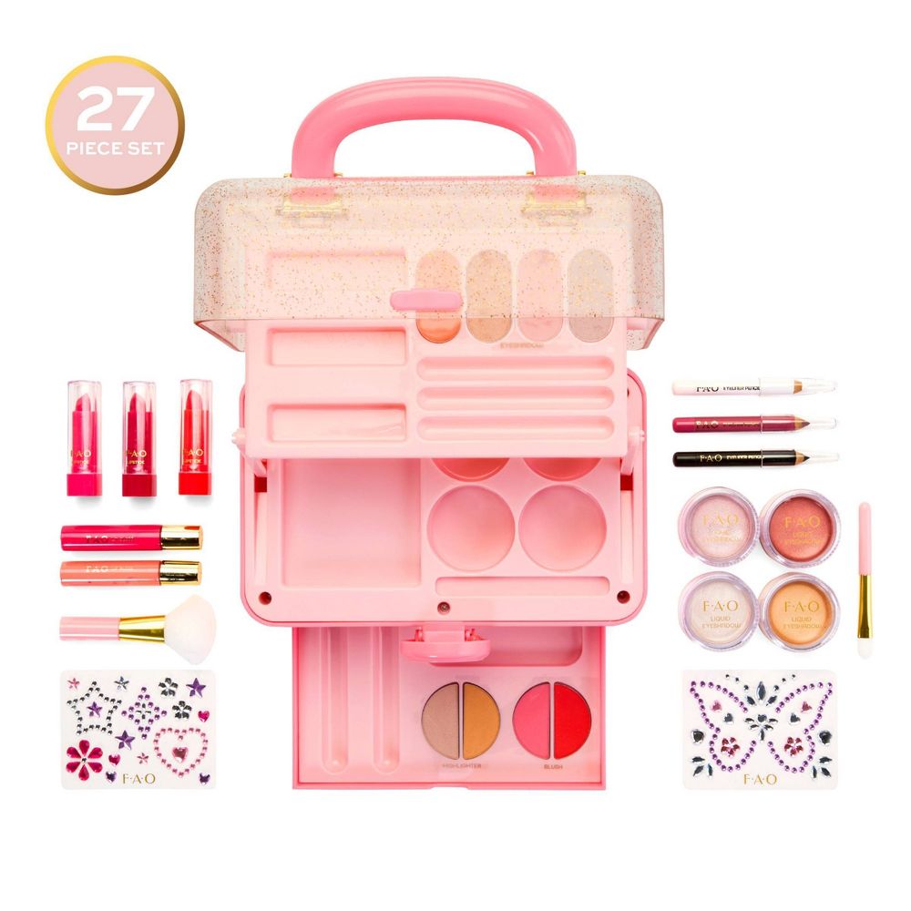 New - FAO Schwarz Girls' Makeup Organizer Portable