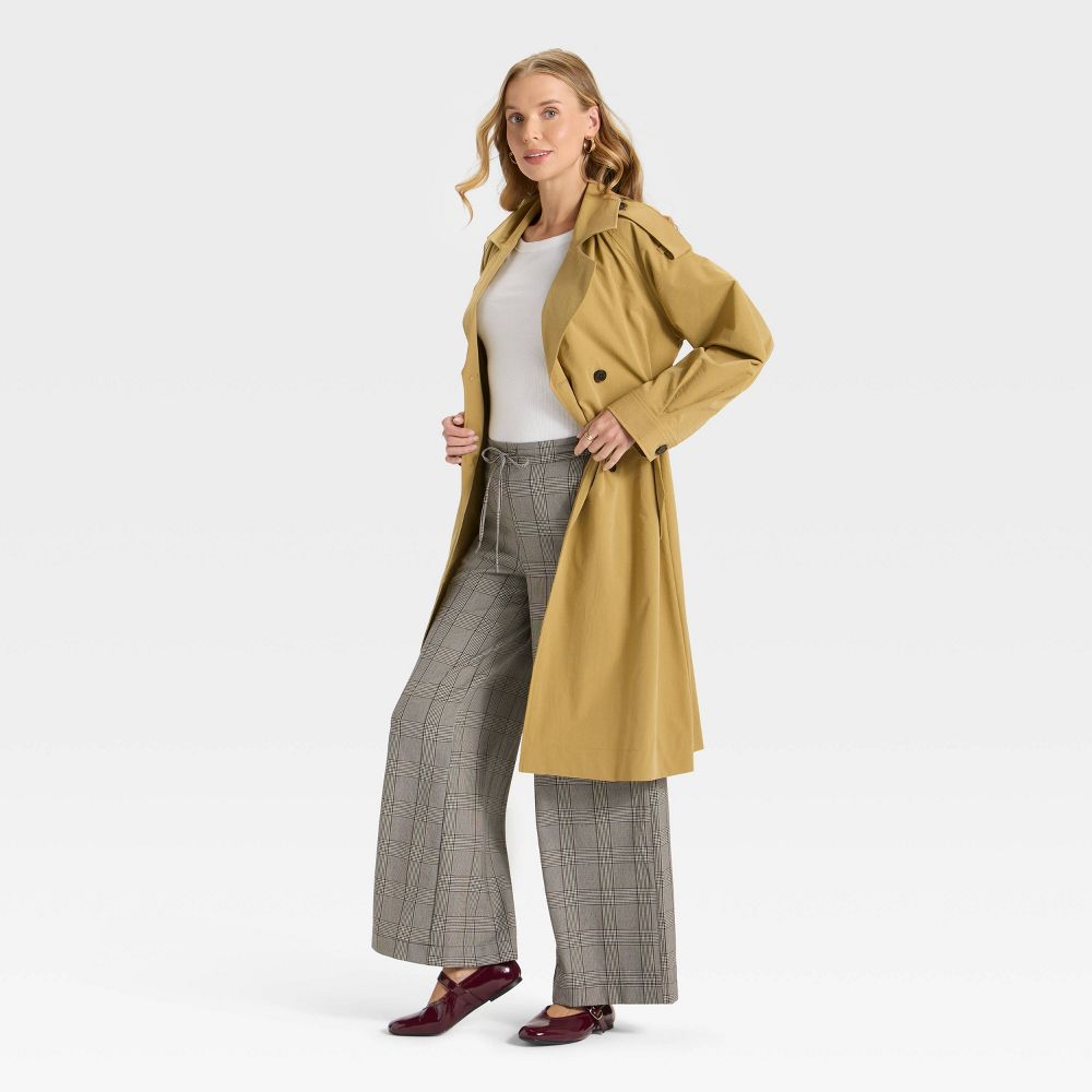 New - Women's Relaxed Trench Coat - A New Day™ Tan S