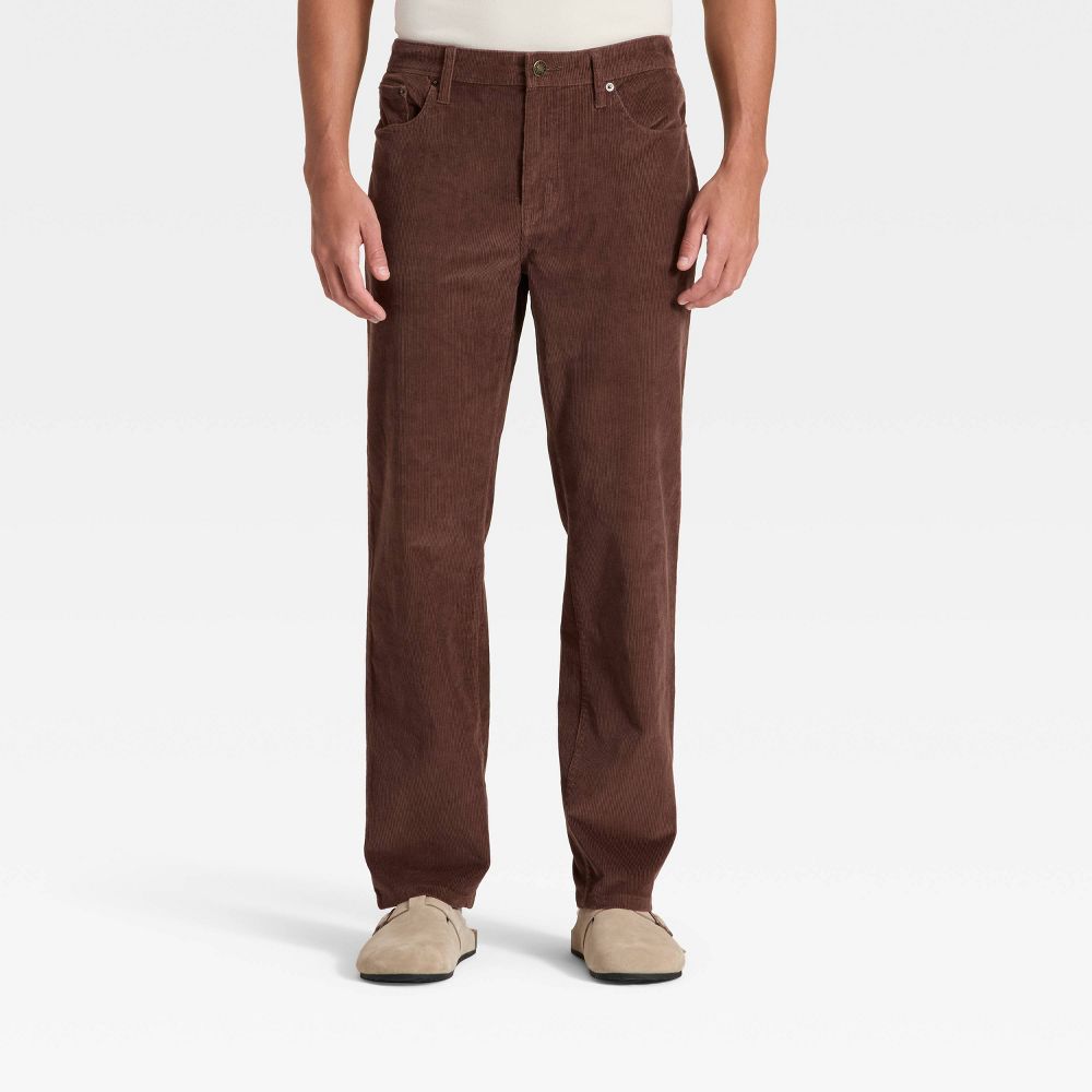 New - Men's Straight Fit Corduroy 5-Pocket Pants - Goodfellow & Co™ Brown 30x34