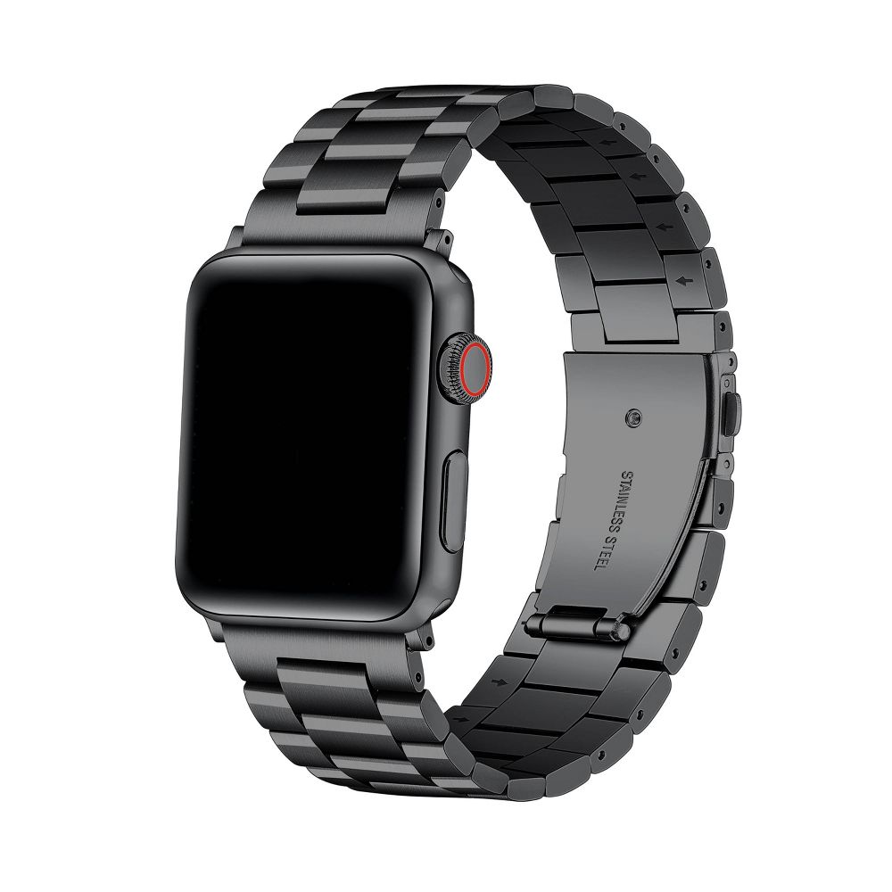 New - Posh Tech Maxwell Stainless Steel Smart Watch Band, Universal Fit for Apple Watch, Samsung Galaxy, Garmin 20mm - Black