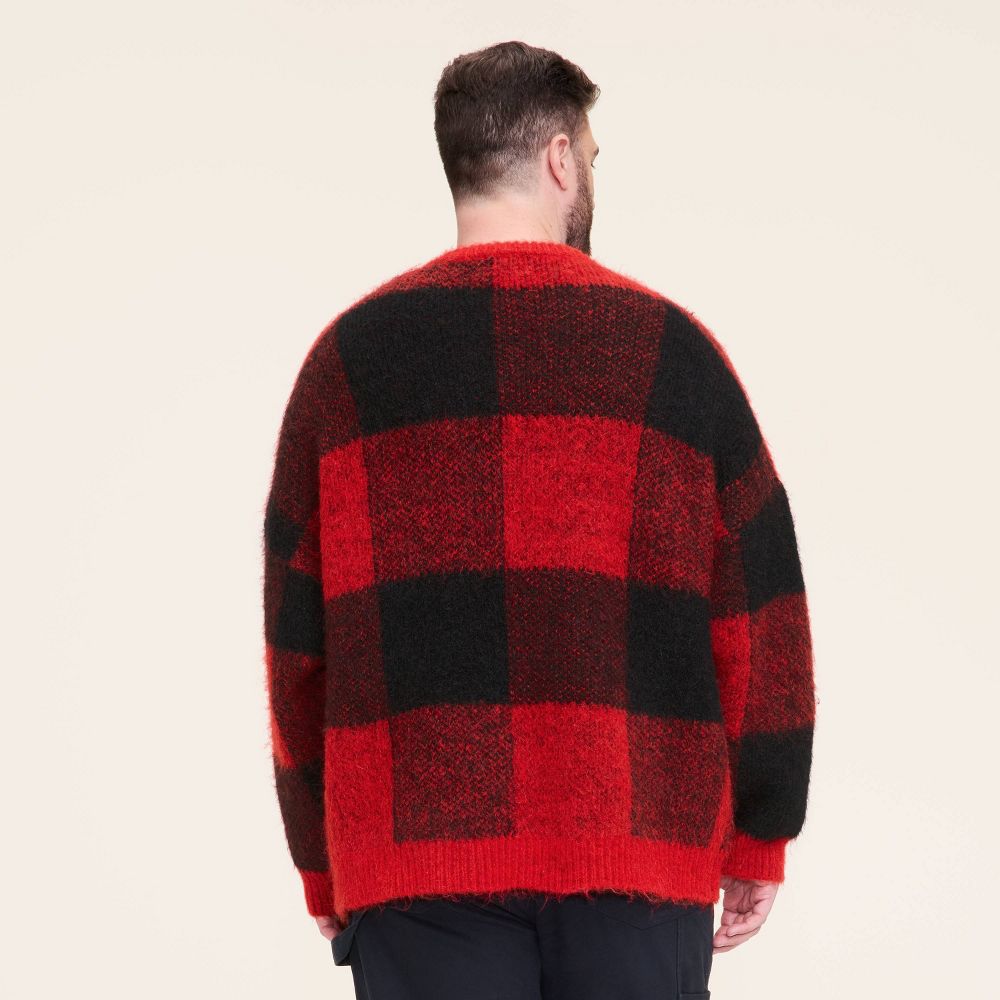 Open Box - Adult Tall Buffalo Check Pullover Sweater - Woolrich x Target Red/Black XLT