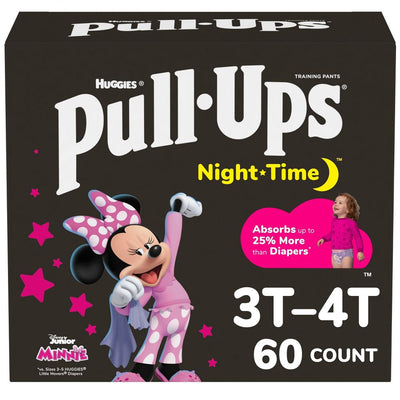 New - Pull-Ups Night-Time Disposable Training Pants - 3T-4T - Girls' - 60ct