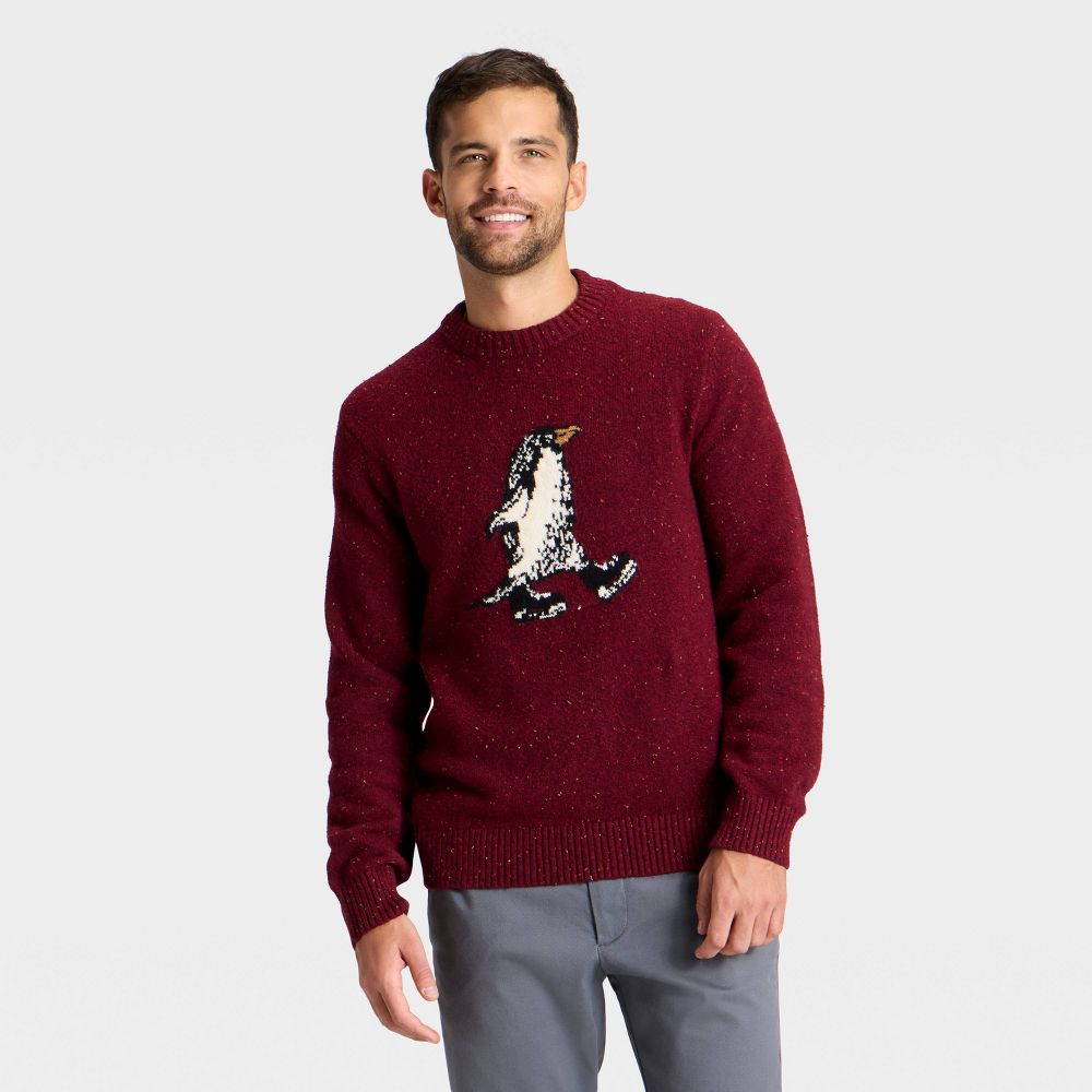New - Men's Penguin Sweater - Goodfellow & Co™ Red S
