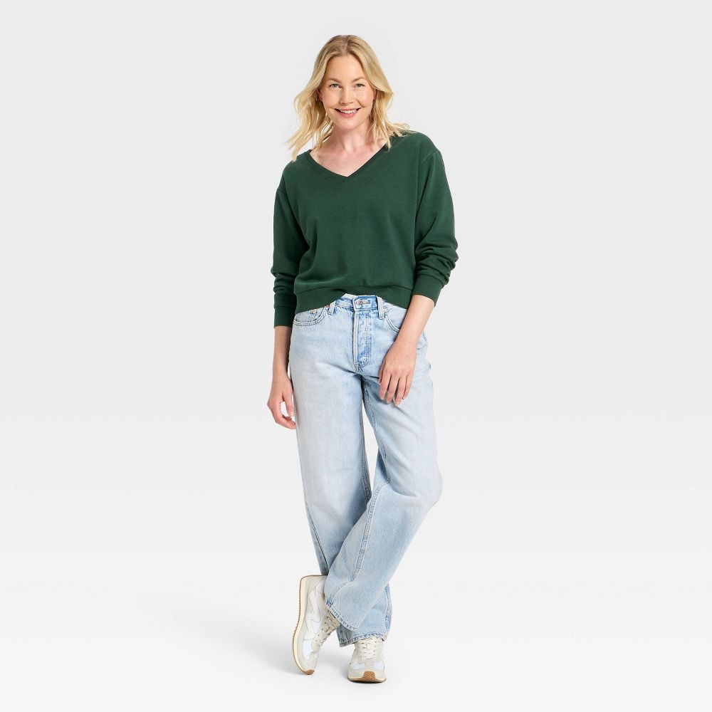 New - Women's Sweatshirt - Universal Thread™ Dark Green S