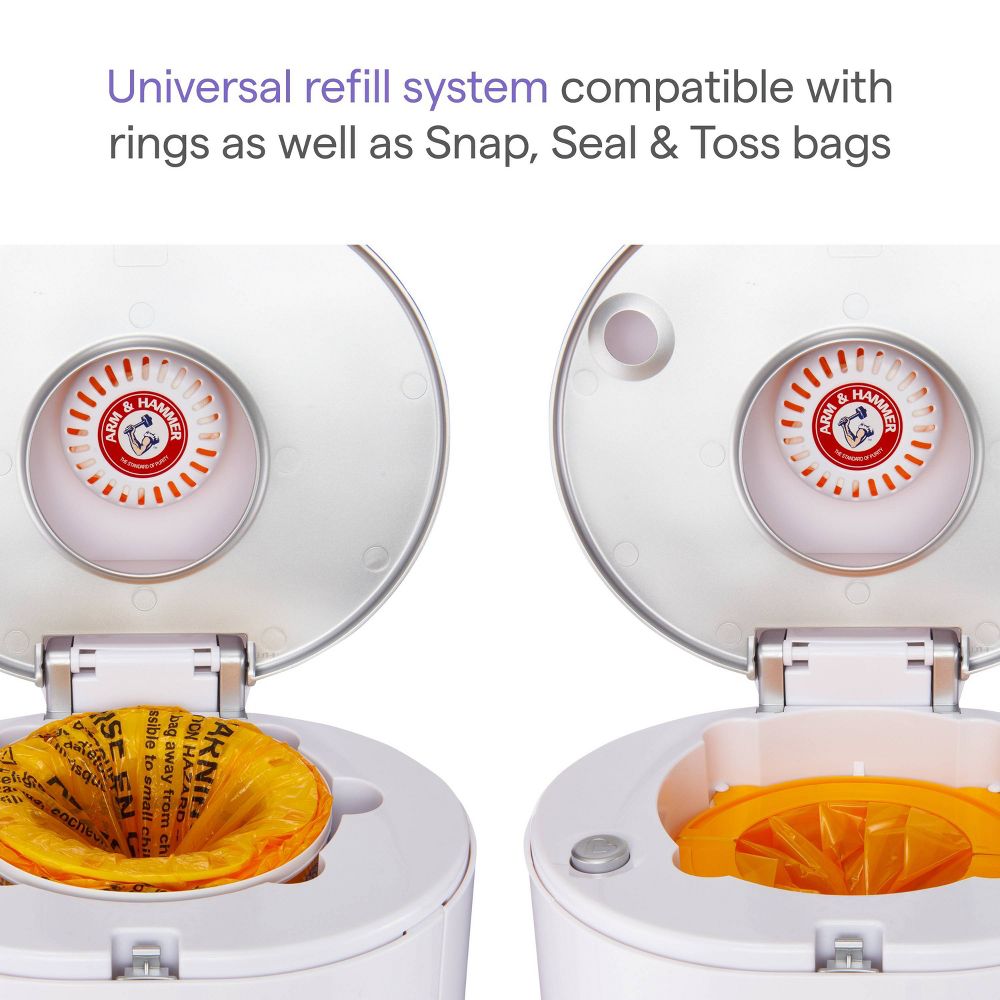 New - Munchkin STEP Diaper Pail, Powered by Arm & Hammer