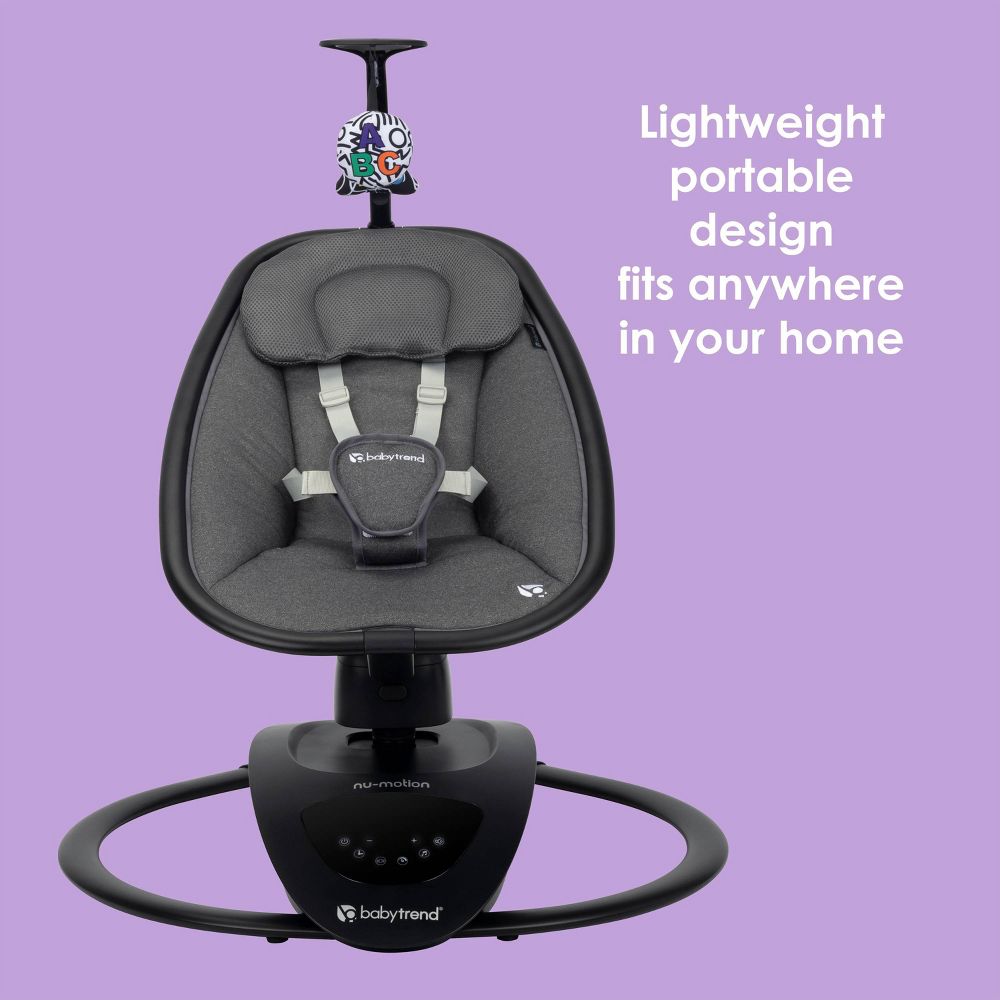 New - Baby Trend Nu-Motion Infinity Swing with Interactive Display - Midnight Black