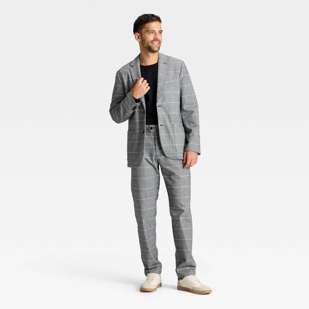 Houston White Men's Houndstooth Glen Plaid Blazer