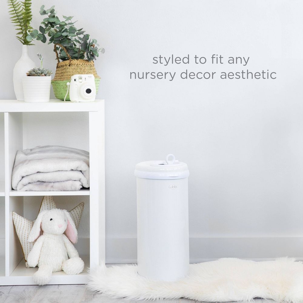 New - Ubbi Stainless Steel Diaper Pail - White