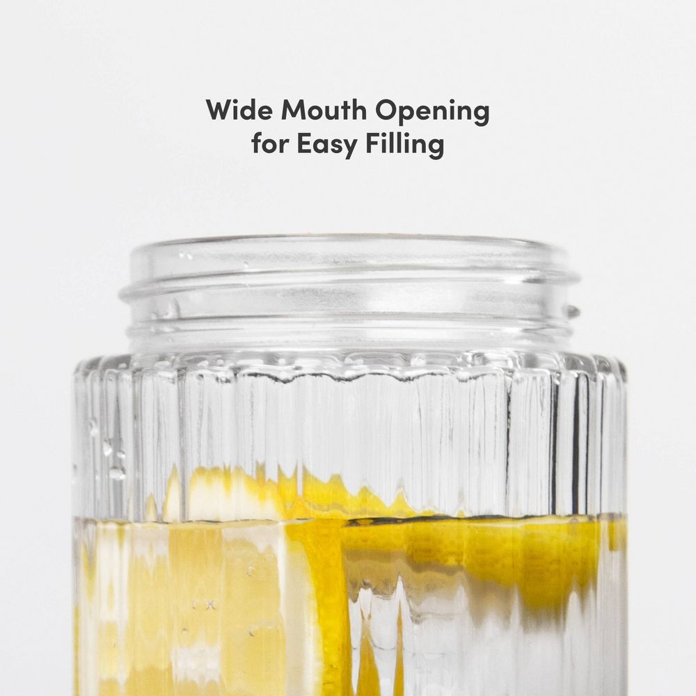 New - Beast Health Dual Cap Glass Hydration Bottle 25oz Sand