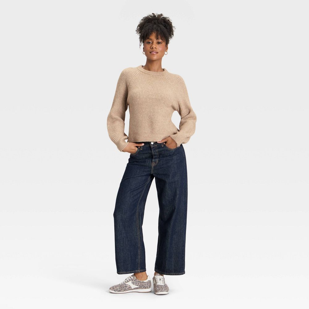 Open Box - Women's Cozy Knit Crewneck Pullover Sweater - Universal Thread™ Oatmeal XS