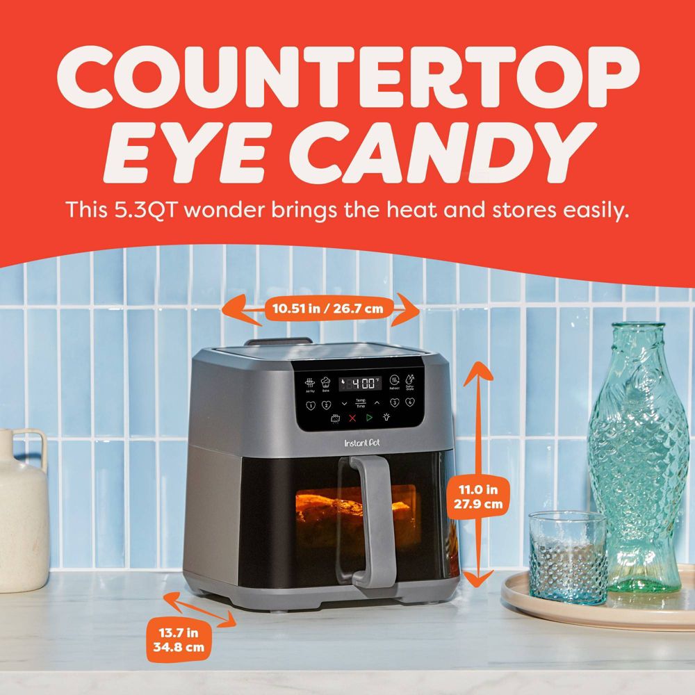 New - Instant Pot 5.3qt Air Fryer with Odor Erase + Clearcook